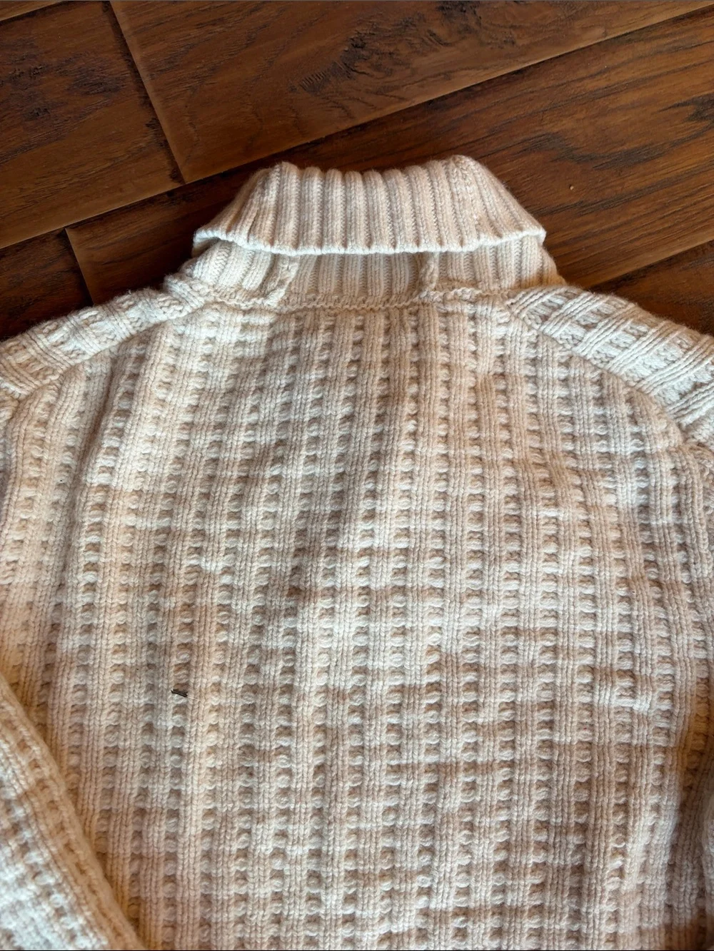 Banana Republic Men's Cream Turtleneck Toggle Sweater